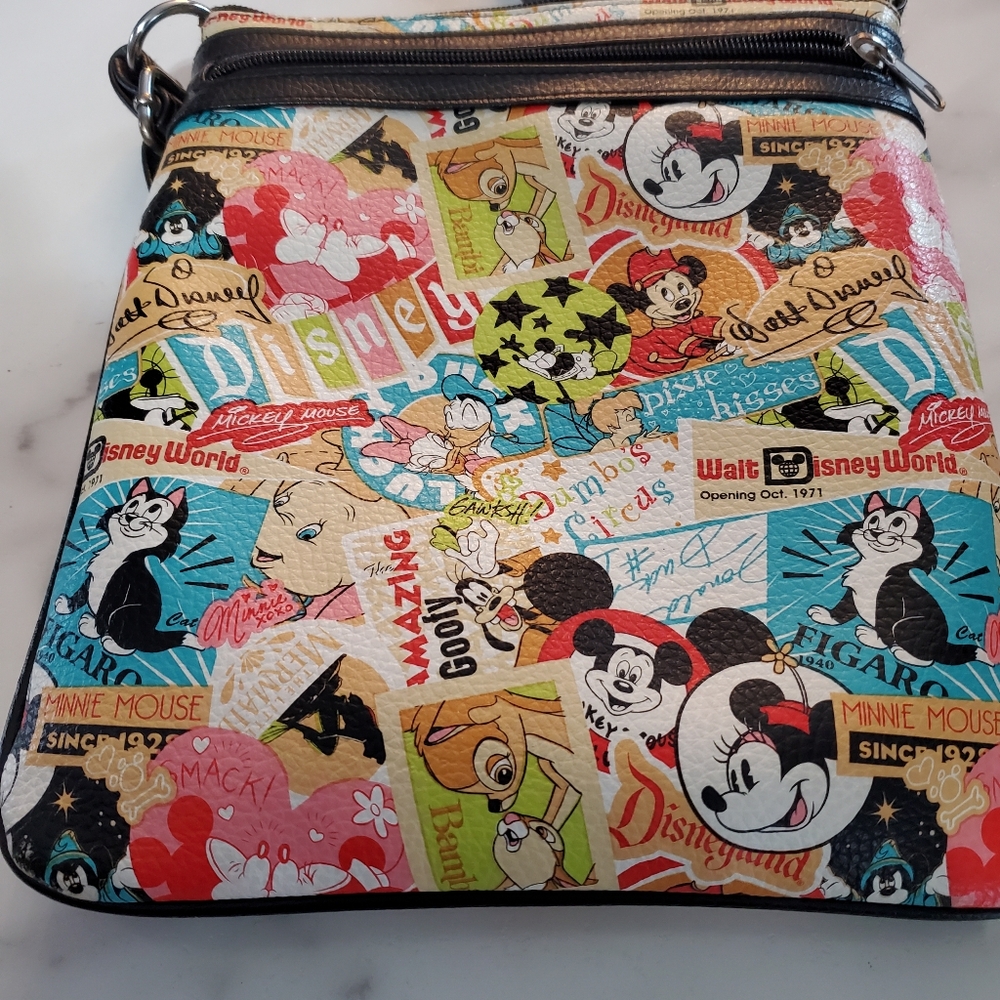Disney Parks Mickey Mouse Crossbody Purse Classic Collage Pattern - Picture 15 of 16